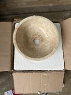 Wasbak 25x25 natuursteen / marmer look beige, Doe-het-zelf en Verbouw, Sanitair, Ophalen, Zo goed als nieuw, Wastafel