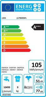 Zeer nette AEG L79696NFL- wasmachine 9kg A+++, 1200 tot 1600 toeren, 8 tot 10 kg, Refurbished, Ophalen of Verzenden