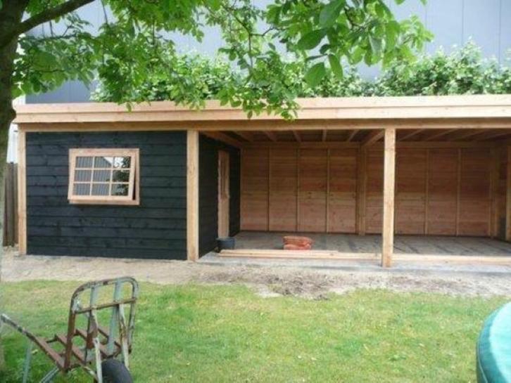 Bouwpakket houten overkapping op maat nu 10% najaar korting, Tuin en Terras, Overkappingen, Nieuw, Veranda, Verzenden