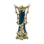 Antieke Blauwe Art Nouveau Vaas Rococo Stijl 38cm, Antiek en Kunst, Ophalen of Verzenden