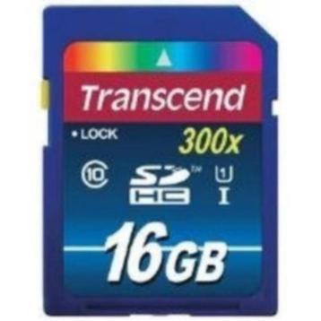 Transcend SD kaart SDHC 16GB Class 10 / UHS-I / 300x beschikbaar voor biedingen