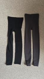 Thermo legging zwart en taupe grijs mt 128 134, Ophalen, Gebruikt, Jongen of Meisje, Nacht- of Onderkleding