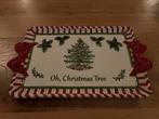 Spode Christmas Tree Peppermint Schaal, Gebruikt, Porselein of Keramiek, Schaal, Ophalen of Verzenden