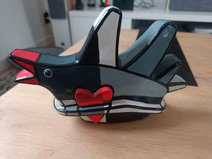 Abstract Vogelbeeld - lovebirds Jacqueline Schäfer, Antiek en Kunst, Kunst | Designobjecten, Ophalen of Verzenden