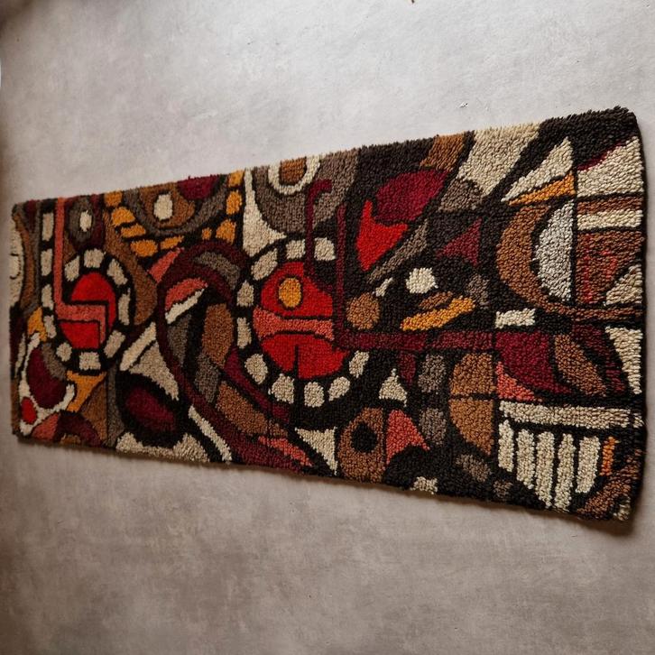 vintage wandkleed / vloerkleed Smyrna kunst wanddecoratie, Verzamelen, Retro, Huis en Inrichting, Ophalen of Verzenden