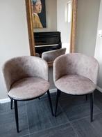 2 eetkamerstoelen taupe kleur PTMD, Huis en Inrichting, Stoelen, Ophalen, Gebruikt, Overige kleuren, Twee