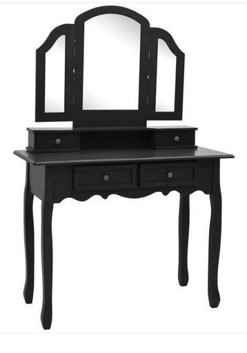 Elegante Zwarte Kaptafel met kruk beschikbaar voor biedingen
