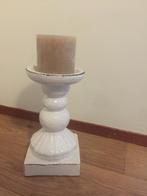 Witte Kandelaar, Overige materialen, Gebruikt, Wit, Ophalen of Verzenden