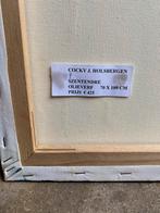 Abstract olieverfschilderij van Cocky Holsbergen 70 x 100 cm, Antiek en Kunst, Ophalen of Verzenden