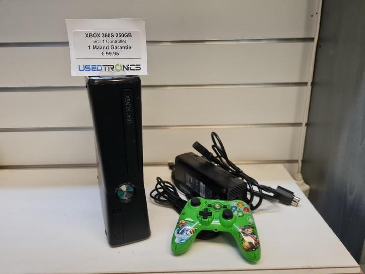 XBOX 360S 250GB, Spelcomputers en Games, Spelcomputers | Xbox 360, Gebruikt, 250 GB, 360 S, Met 1 controller, Ophalen of Verzenden