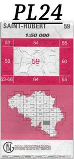 Pl24 plattegrond saint hubert belgië, Boeken, Atlassen en Landkaarten, Ophalen of Verzenden, Zo goed als nieuw, 1800 tot 2000