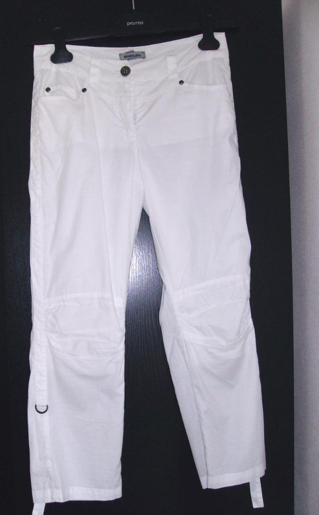 mooie witte broek Bandolera, Kleding | Dames, Broeken en Pantalons, Zo goed als nieuw, Maat 34 (XS) of kleiner, Wit, Driekwart