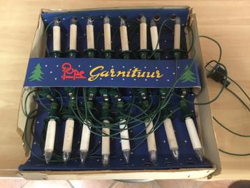 Vintage retro kerstboomverlichting met hele kaarsjes beschikbaar voor biedingen