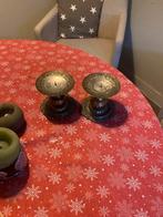 2 messing kandelaars met punt, Ophalen, Overige materialen, Overige kleuren, Zo goed als nieuw