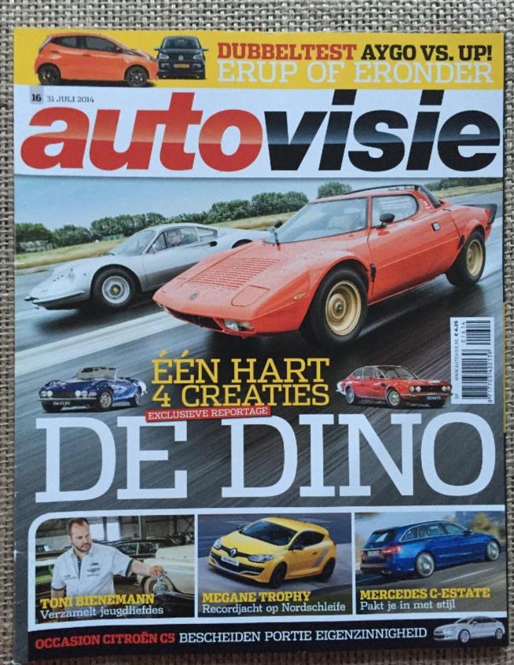AutoVisie: Fiat Dino, Lancia Stratos, Citroen C5, Swift, Boeken, Auto's | Folders en Tijdschriften, Zo goed als nieuw, Algemeen