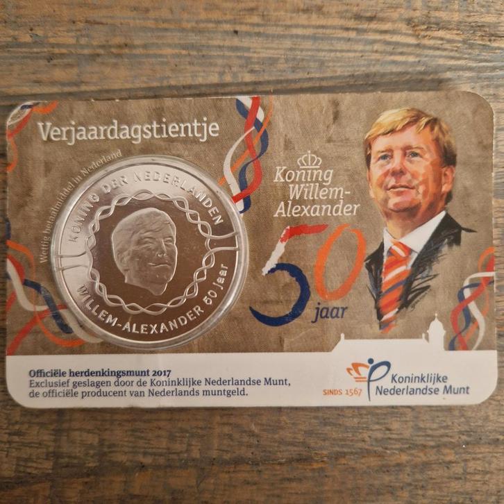 Verjaardagstientje Willem-Alexander 50 jaar, Postzegels en Munten, Munten | Nederland, Losse munt, Euro's, Zilver, Geboorte of Huwelijk