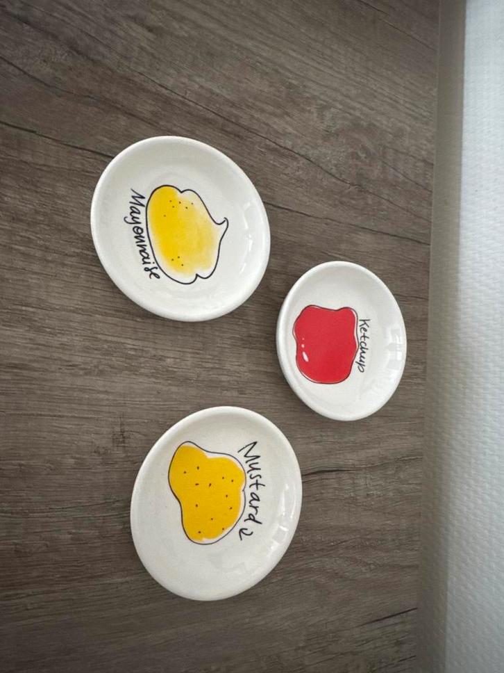 Blond Amsterdam Dipsaus Schoteltjes Set, Huis en Inrichting, Keuken | Servies, Zo goed als nieuw, Bord(en), Blond Amsterdam, Aardewerk