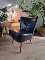 Vintage zwarte kuipstoel, Antiek en Kunst, Ophalen of Verzenden