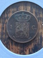 Fraaie munt 1 cent 1827 U, Koning Willem I, Ophalen of Verzenden