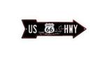 route 66, aluminium bord, hobby, mancave, man, vrouw, biker, Ophalen of Verzenden, Nieuw, Overige typen