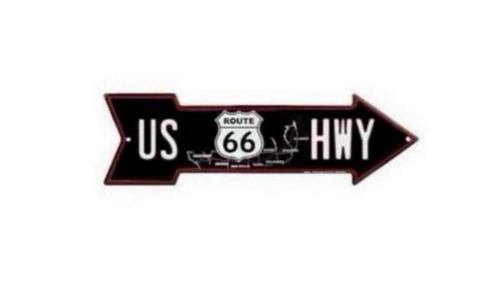route 66, aluminium bord, hobby, mancave, man, vrouw, biker, Verzamelen, Merken en Reclamevoorwerpen, Nieuw, Overige typen, Ophalen of Verzenden