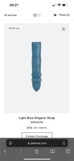 Panerai Luminor light blue alligator strap horlogeband leer, Ophalen of Verzenden, Nieuw