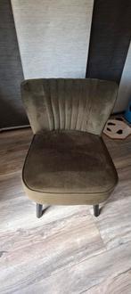 Mosgroene Velvet Cocktail Stoel - Perfecte Staat!, Hout, Cocktail, Overige kleuren, Ophalen of Verzenden