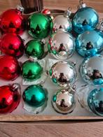 doos gekleurde effen oude  kerstballen 16stuks, Diversen, Kerst, Ophalen of Verzenden, Gebruikt