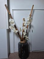 Grote vaas met Bamboestokken en kunst orchideeën, Ophalen, Zo goed als nieuw