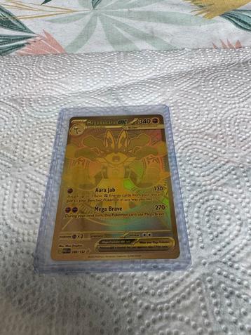 Mega Lucario EX 188/132 - Gouden kaart! beschikbaar voor biedingen