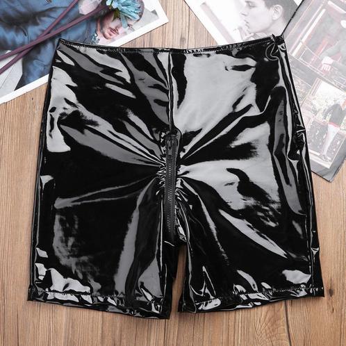 Dames wetlook hot pants zwart leren broekje glimmende sexy, Kleding | Dames, Broeken en Pantalons, Nieuw, Zwart, Kort, Verzenden
