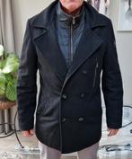 Milestone heren zwarte wollen jas maat 52, Ophalen of Verzenden, Zo goed als nieuw, Maat 52/54 (L), Zwart