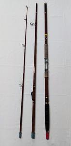 Vintage hengel zee dam beach 3,60 meter 3 delig 120 gram, Watersport en Boten, Ophalen, Zo goed als nieuw, Werphengel