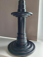 Zwarte aardewerk kandelaar, Jan Schonk stijl, 24 cm, Ophalen of Verzenden, Overige materialen
