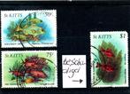 7. St. Kitts. Dieren. Vissen (3x), Postzegels en Munten, Verzenden, Gestempeld, Midden-Amerika