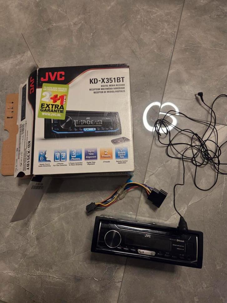JVC KD-X351BT Autoradio Bluetooth USB AUX Microfoon, Auto diversen, Autoradio's, Ophalen of Verzenden
