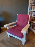 Retro leunstoel, Huis en Inrichting, Stoelen, Ophalen, Gebruikt, Wit, Retro vintage