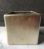 Luxe vierkante kubus moderne bloempotten vintage kwaliteit, Gebruikt, Vierkant, Binnen, Ophalen of Verzenden