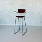 Gispen werkstoel vintage atelier kruk stoel jaren 40 barkruk, Huis en Inrichting, Barkrukken, Gebruikt, Met voetsteun, 60 tot 90 cm