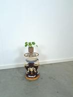 Ronde porseleinen olifanten plantentafel, vintage tafel, Ophalen of Verzenden, Gebruikt