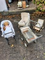 4 Poppenwagens + Pop - Vintage Collectie, Ophalen, Gebruikt