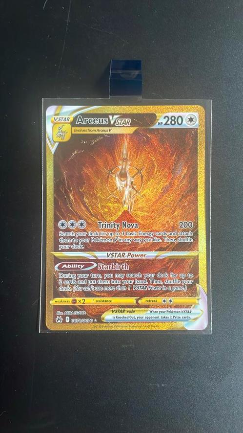 Arceus Vstar GG70/GG70, Hobby en Vrije tijd, Verzamelkaartspellen | Pokémon, Zo goed als nieuw, Losse kaart, Ophalen of Verzenden