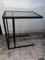 Ikea table glass black, Huis en Inrichting, Tafels | Sidetables, Ophalen, Zo goed als nieuw, 25 tot 50 cm, Rechthoekig