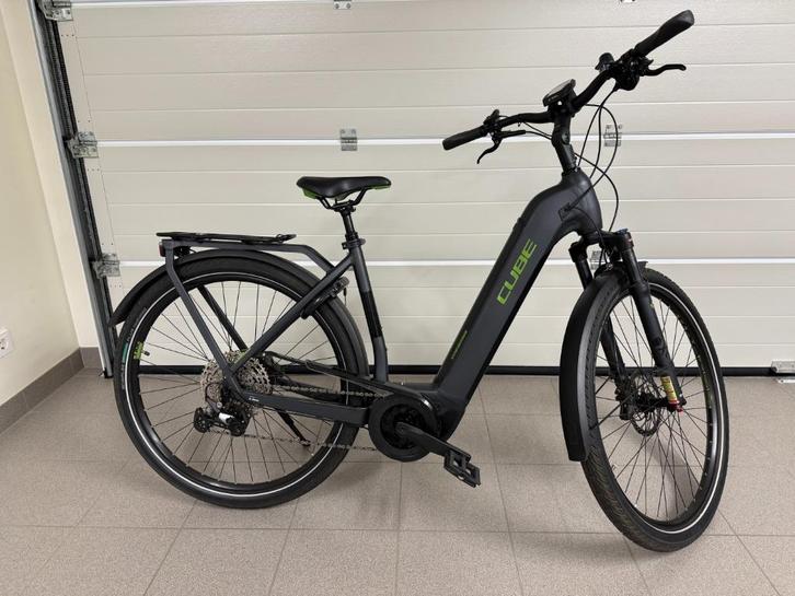 E BIKE Cube Touring Hybrid EXC Iridium/Green Dames   Maat 54, Fietsen en Brommers, Elektrische fietsen, Zo goed als nieuw, Cube