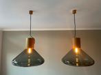 Brokis Muffins Wood 03B hanglamp Large Eiken Smoke Glas, Ophalen of Verzenden, Zo goed als nieuw, Glas, Minder dan 50 cm