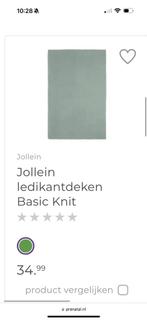 Conplete set Jollein Knit groen deken aankleedkussen laken, Ophalen, Zo goed als nieuw, Jongetje of Meisje, Deken of Dekbed