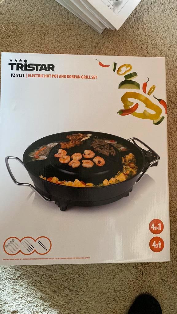 Elektrische hotpot, koreaanse grillset, nieuw in doos, Witgoed en Apparatuur, Grillplaten, Nieuw, Ophalen of Verzenden