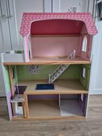 Poppenhuis met meubels en poppetjes, Ophalen, Zo goed als nieuw, Poppenhuis