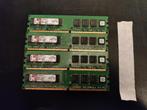 4 X 1GB DDR2 Kingston [MEM695] 9-12, Computers en Software, RAM geheugen, Ophalen of Verzenden, Zo goed als nieuw, DDR2, Desktop