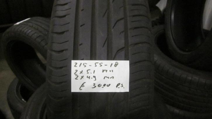 215 55 18 Continental ContiPremiumContact zomerbanden, Auto-onderdelen, Banden en Velgen, Band(en), Zomerbanden, 18 inch, 215 mm